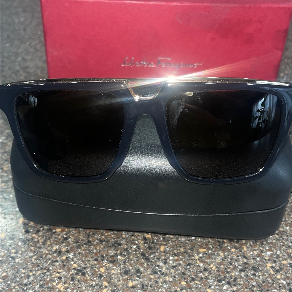 Salvatore Ferragamo Dark Blue Sunglasses Unixez